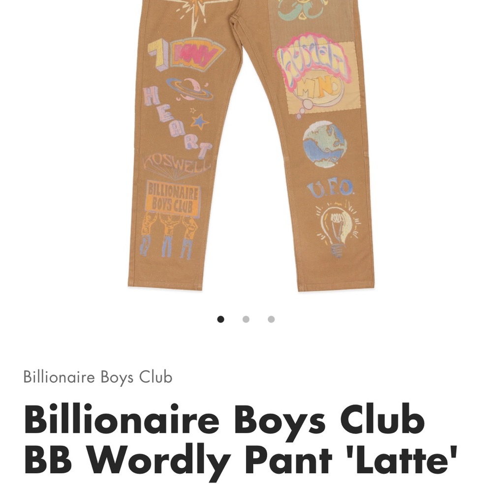 Billionaire Boys Club men’s Latte Pants